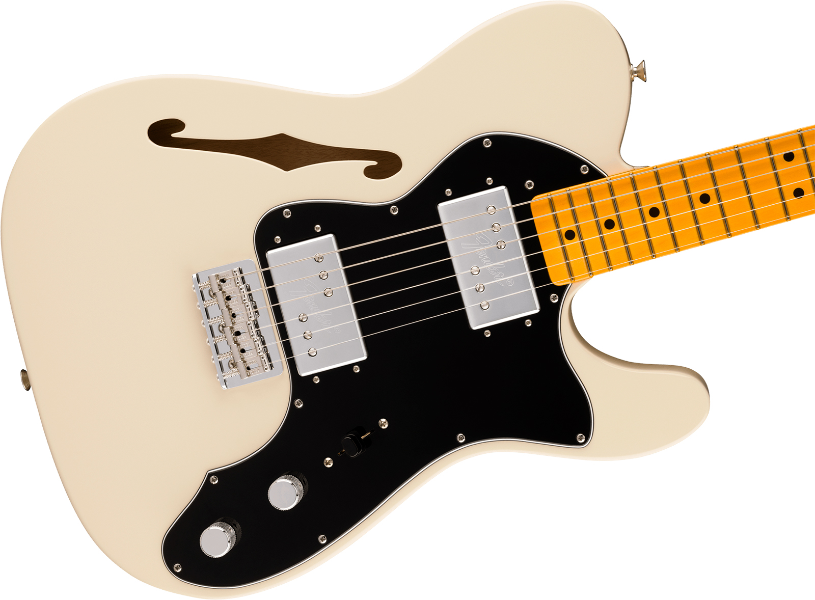 Fender Tele 72 Thinline American Vintage Ii Ltd 2h Ht Mn - Olympic White - Televorm elektrische gitaar - Variation 2
