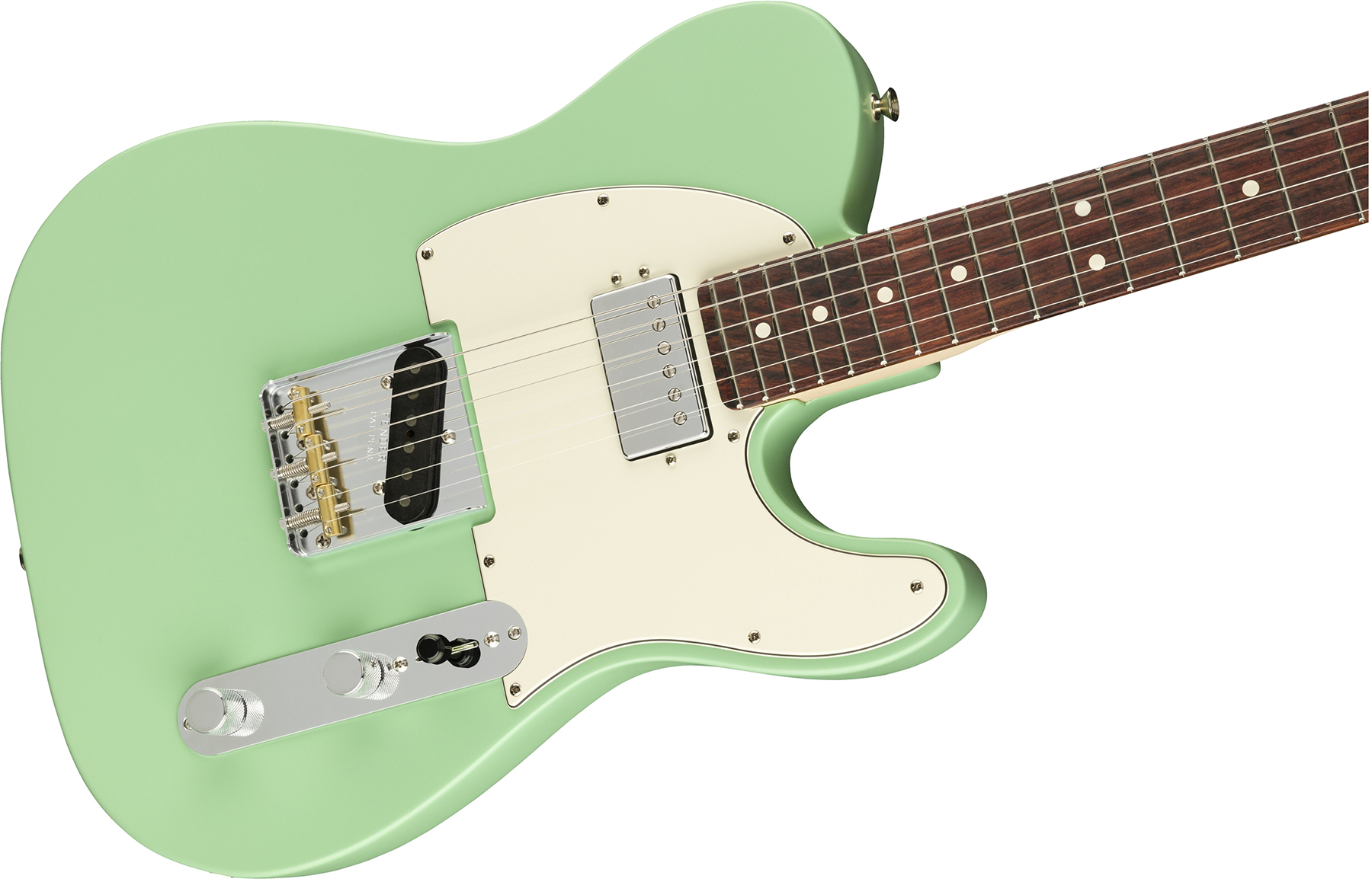 Fender Tele American Performer Hum Usa Sh Rw - Satin Surf Green - Televorm elektrische gitaar - Variation 2
