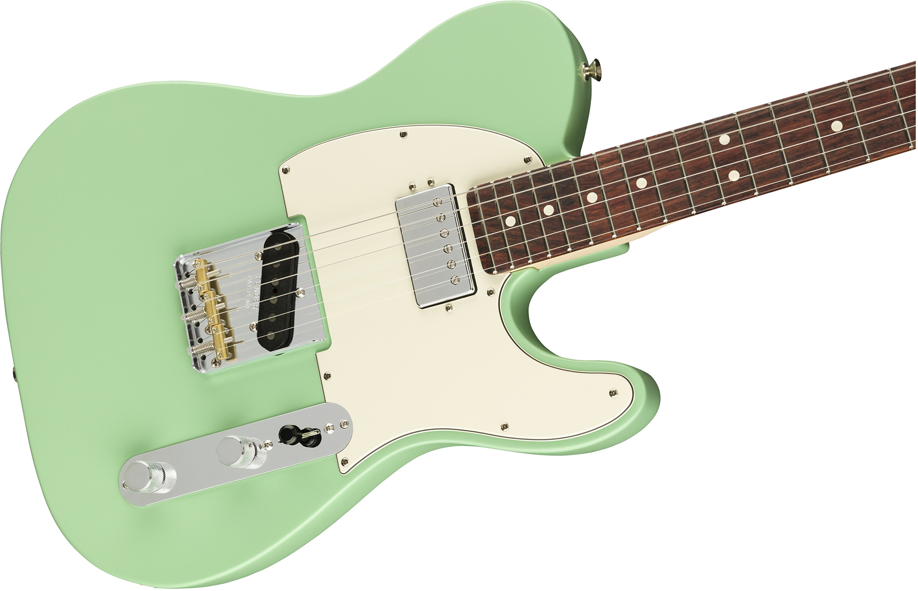 Fender Tele American Performer Hum Usa Sh Rw - Satin Surf Green - Televorm elektrische gitaar - Variation 2