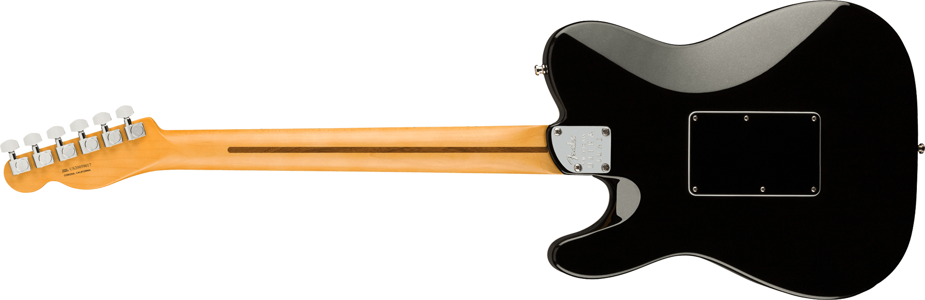 Fender Tele American Ultra Luxe Hh Floyd Rose Usa Fr Mn +etui - Mystic Black - Televorm elektrische gitaar - Variation 1