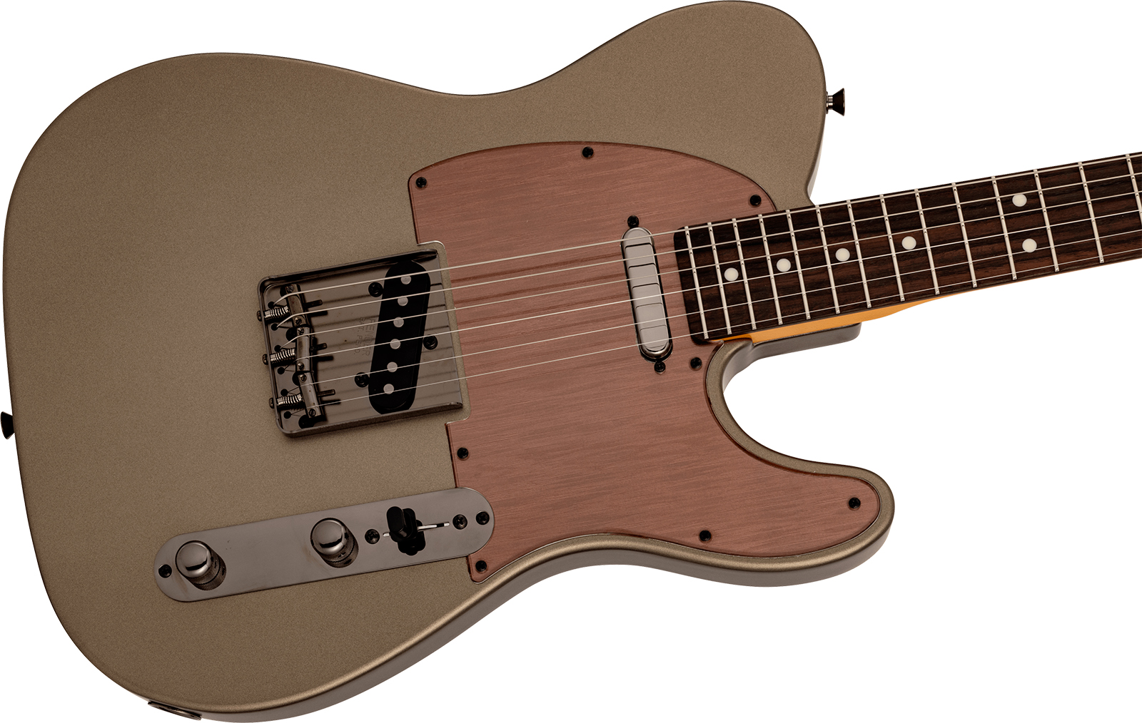 Fender Tele Hybrid Ii Mij Ltd Jap 2s Ht Rw - Matte Champagne Mirage - Televorm elektrische gitaar - Variation 2