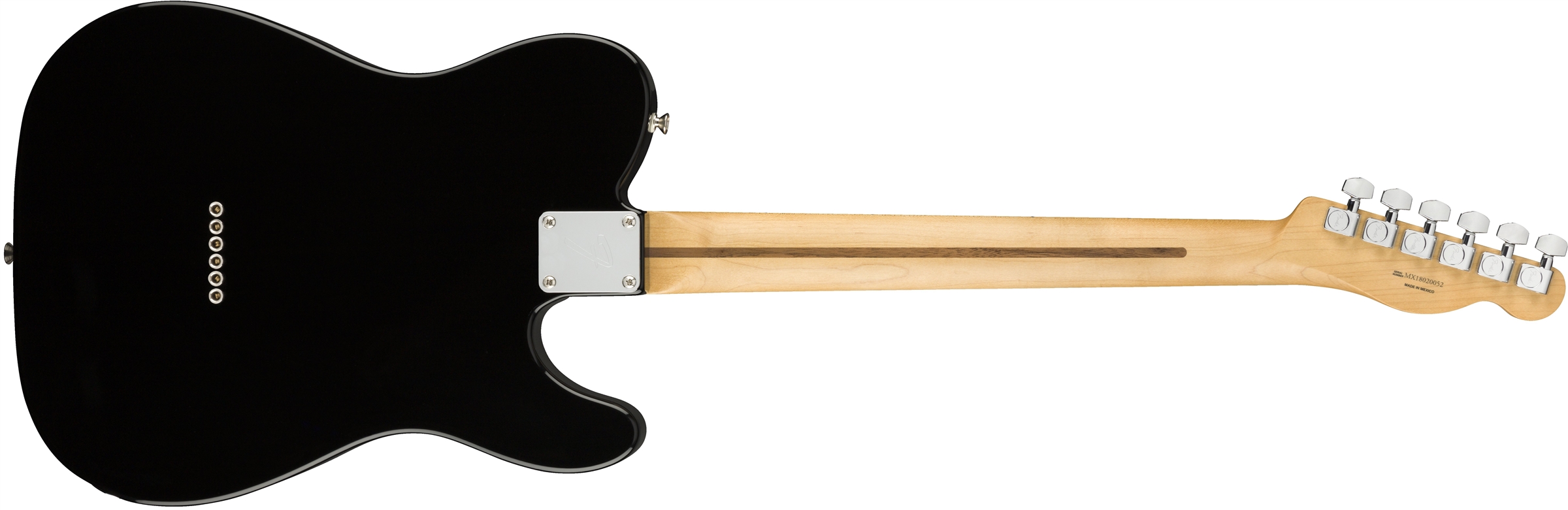 Fender Tele Player Lh Gaucher Mex Ss Mn - Black - Linkshandige elektrische gitaar - Variation 1