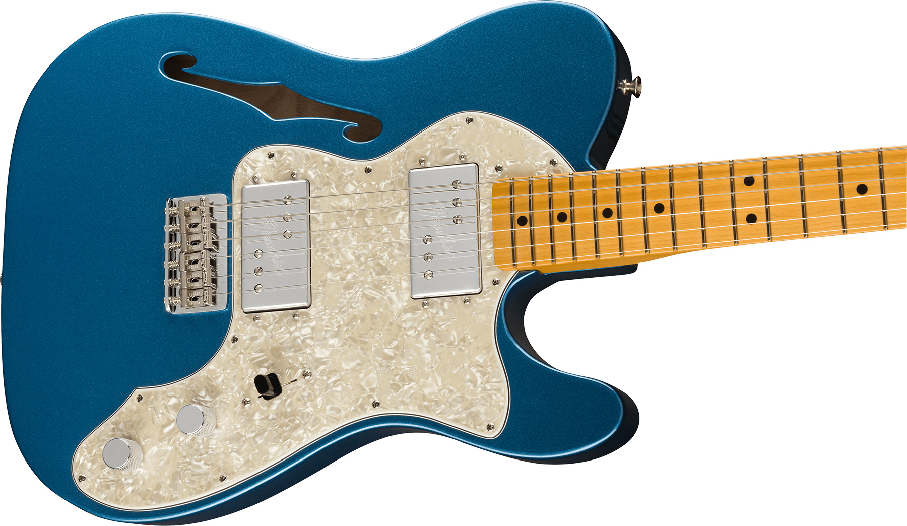 Fender Tele Thinline 1972 American Vintage Ii Usa 2h Ht Mn - Lake Placid Blue - Televorm elektrische gitaar - Variation 2