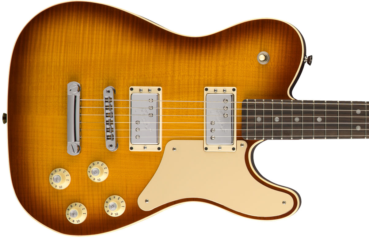 Fender Tele Troublemaker Parallel Universe Usa Hh Ht Rw - Ice Tea Burst - Televorm elektrische gitaar - Variation 1