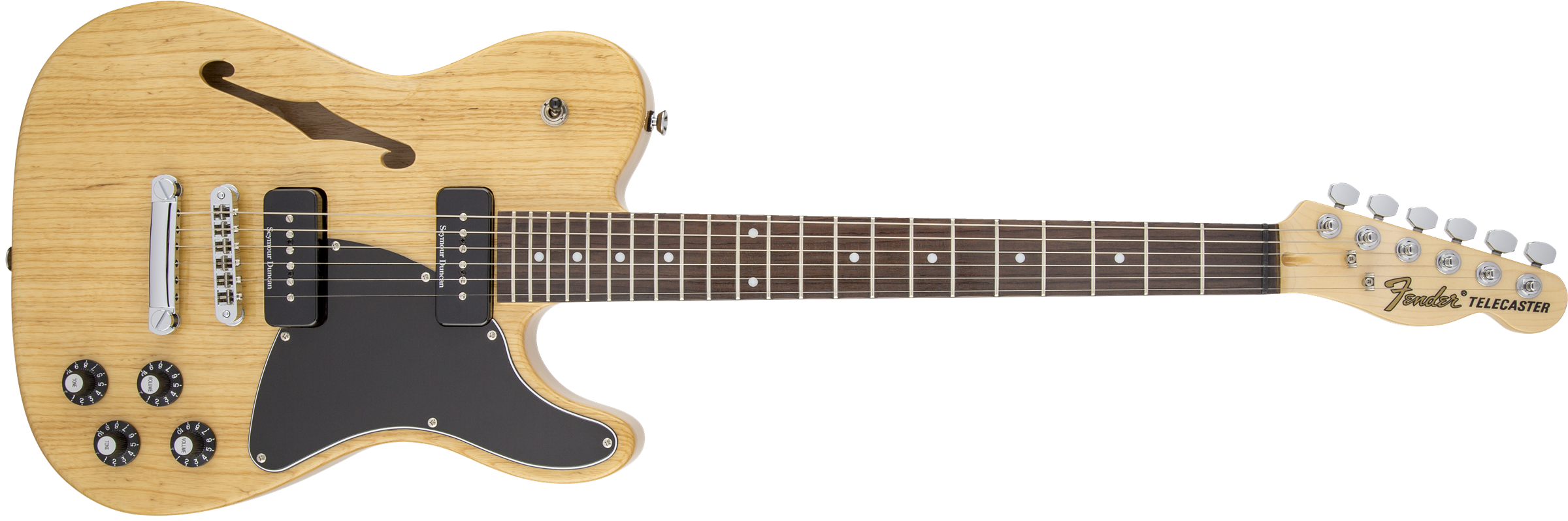 Fender Jim Adkins Tele Ja-90 Mex Signature 2p90 - Natural - Semi hollow elektriche gitaar - Variation 1