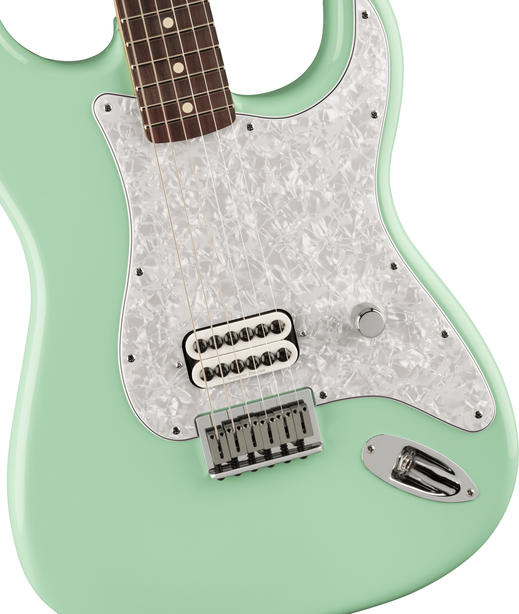Fender Tom Delonge Ltd Mex Signature 1h Ht Rw - Surf Green - Elektrische gitaar in Str-vorm - Variation 2