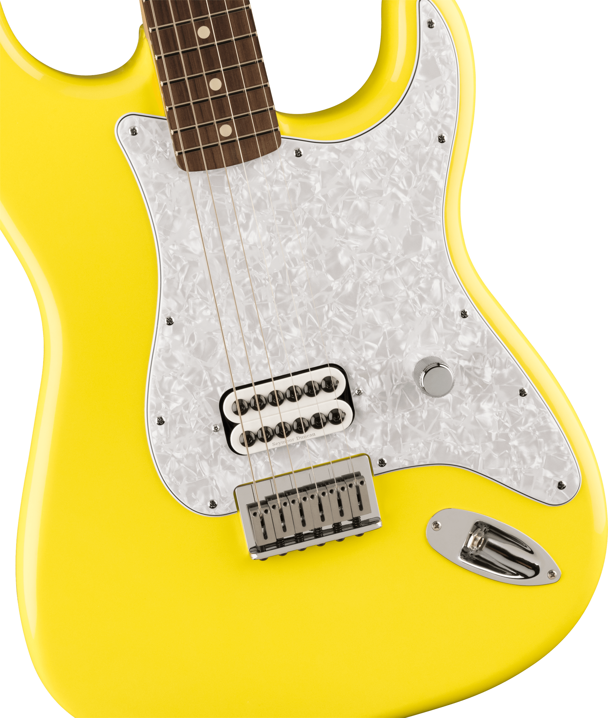 Fender Tom Delonge Ltd Mex Signature 1h Ht Rw - Graffiti Yellow - Elektrische gitaar in Str-vorm - Variation 2