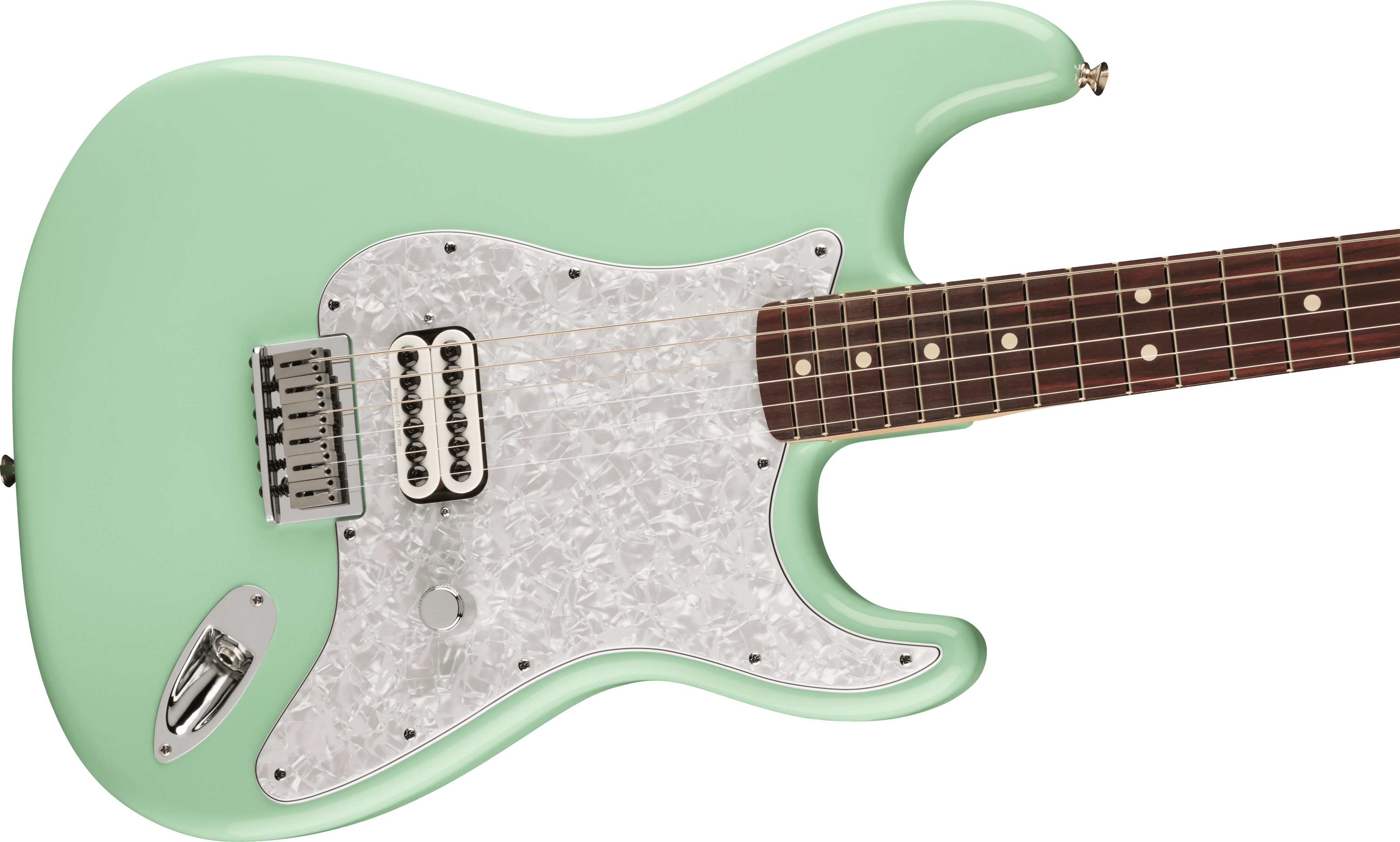 Fender Tom Delonge Ltd Mex Signature 1h Ht Rw - Surf Green - Elektrische gitaar in Str-vorm - Variation 3