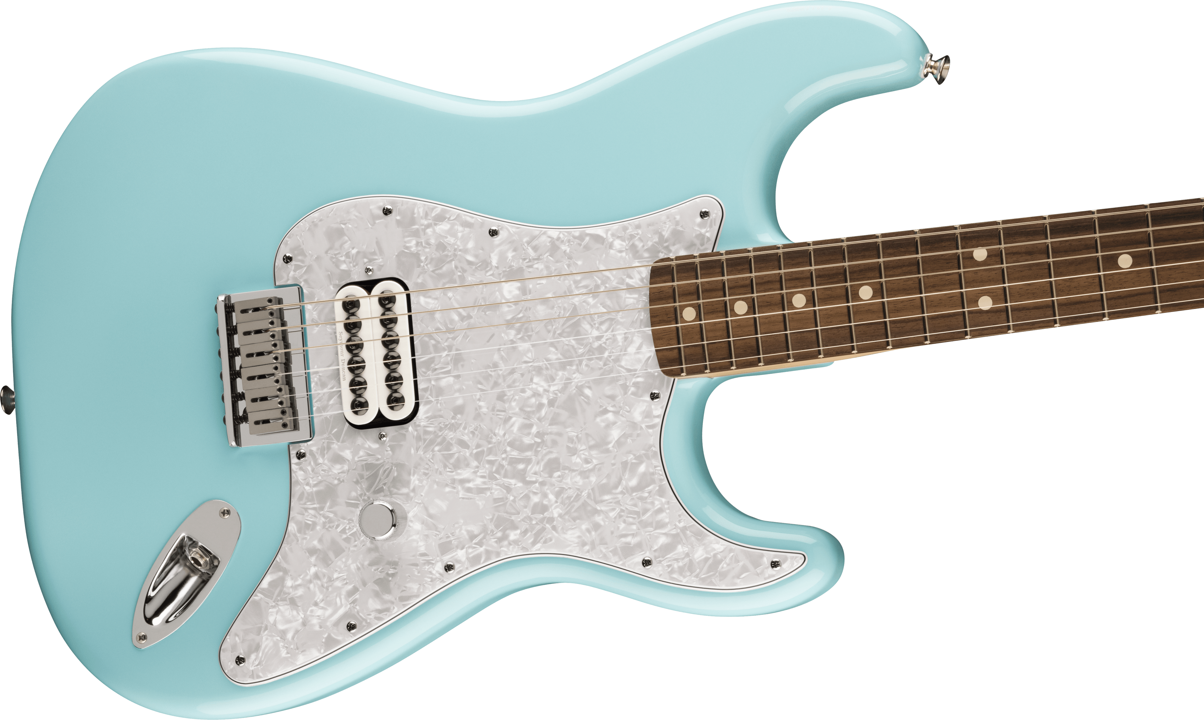Fender Tom Delonge Ltd Mex Signature 1h Ht Rw - Daphne Blue - Elektrische gitaar in Str-vorm - Variation 3