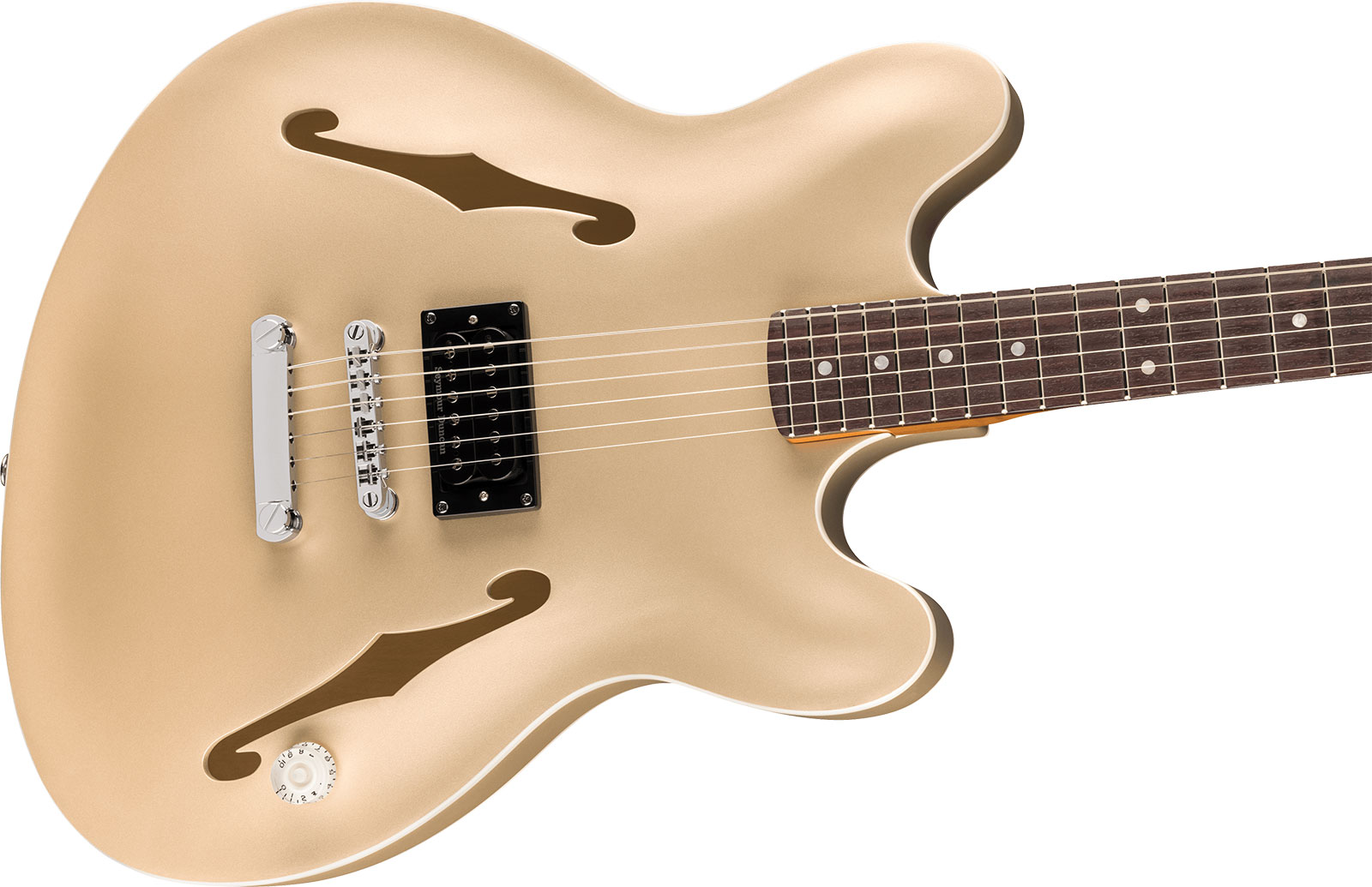 Fender Tom Delonge Starcaster 1h Seymour Duncan Ht Rw - Satin Shoreline Gold - Retro-rock elektrische gitaar - Variation 2