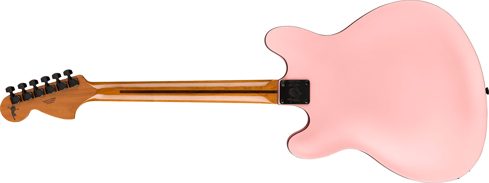 Fender Tom Delonge Starcaster Signature 1h Seymour Duncan Ht Rw - Satin Shell Pink - Semi hollow elektriche gitaar - Variation 1