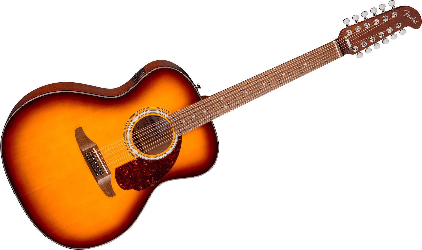 Fender Villager Deluxe E California Orchestra Om 12c Shsc Epicea Acajou Noy - Honey Sunburst - Folk gitaar - Variation 1