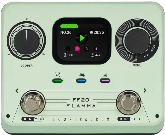 Flamma Ff20 Looper & Drum Machine Green - Looper effect pedaal - Main picture