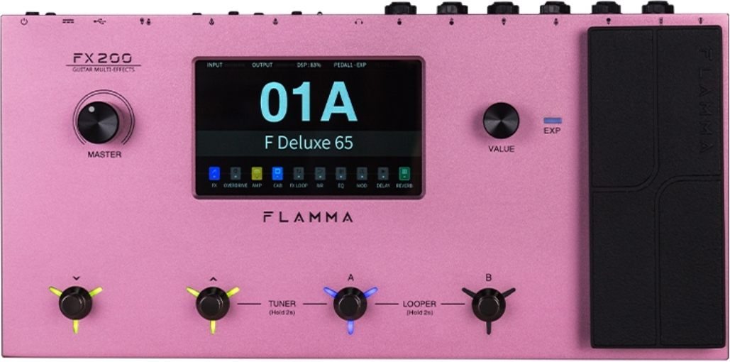 Flamma Fx200 Guitar Multi Effects Pink - Multieffecten Pedaal voor Electrische Gitaar - Main picture