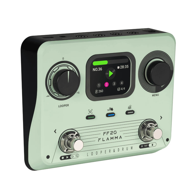 Flamma Ff20 Looper & Drum Machine Green - Looper effect pedaal - Variation 1