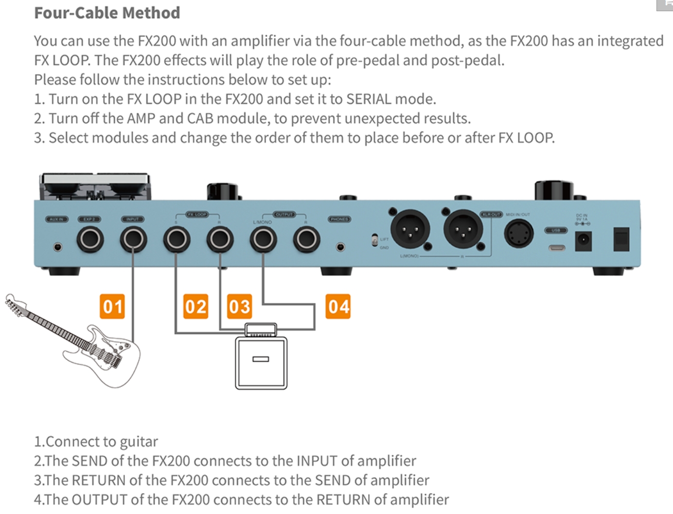 Flamma Fx200b (rechargeable Battery) Guitar Multi Effects Nebula Green - Multieffecten Pedaal voor Electrische Gitaar - Variation 4