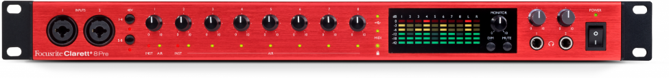 Focusrite Clarett + 8 Pre - USB audio-interface - Main picture