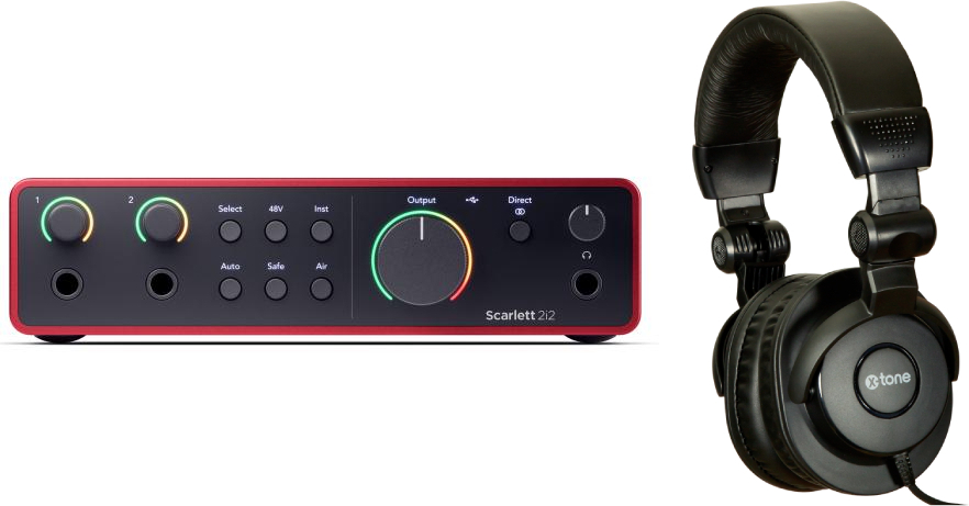 Focusrite Scarlett 2i2 G4  + X-hp1 - USB audio-interface - Main picture