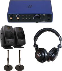 SCARLETT 2i2 G4 AE Blue + Enceintes D3V + Casque + Pieds
