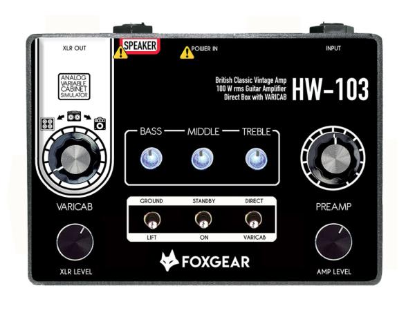 Gitaarversterker top Foxgear HW-103 Miniamp