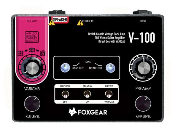 Gitaarversterker top Foxgear V-100 Miniamp