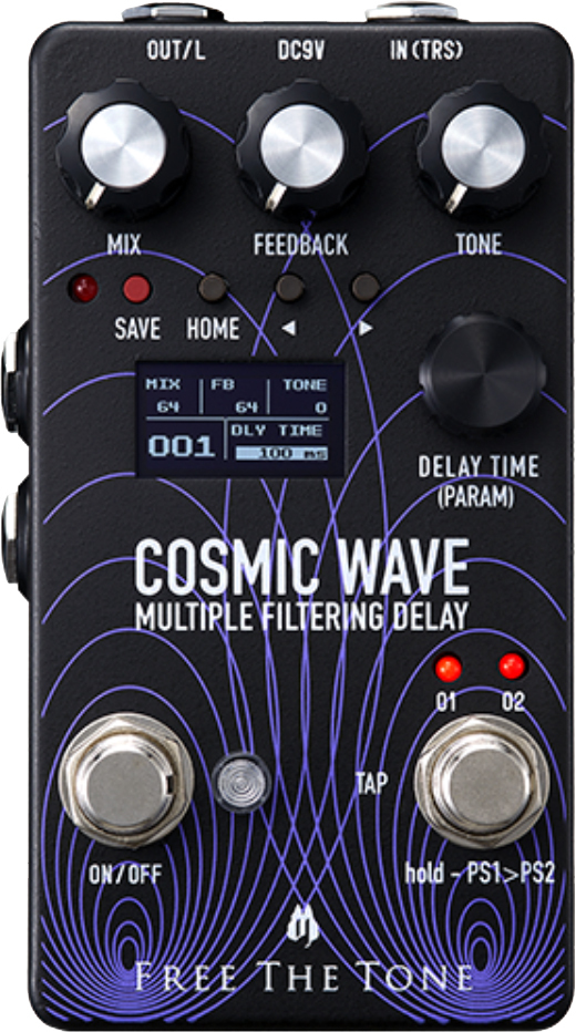 Free The Tone Cosmic Wave Cw-1y Multiple Filtering Delay - Reverb/delay/echo effect pedaal - Main picture