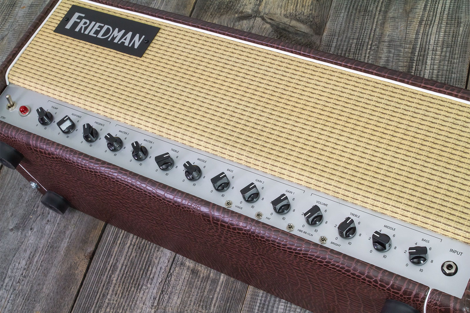 Friedman Amplification Be50 Deluxe Head 25/50w El34 Brown Gator Tolex - Gitaarversterker top - Variation 1