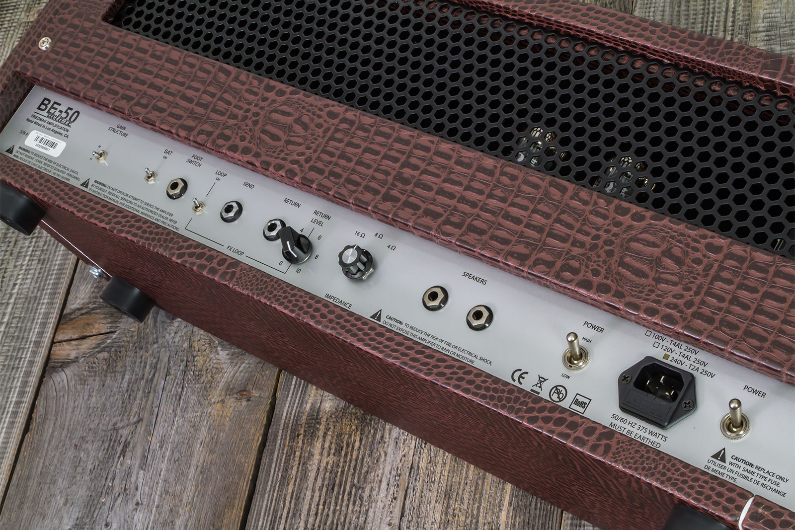 Friedman Amplification Be50 Deluxe Head 25/50w El34 Brown Gator Tolex - Gitaarversterker top - Variation 7