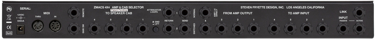 Fryette Zmacs 4x4 Impedance Matching Amp &  Cab. Selector - Voetschakelaar voor versterker - Variation 3