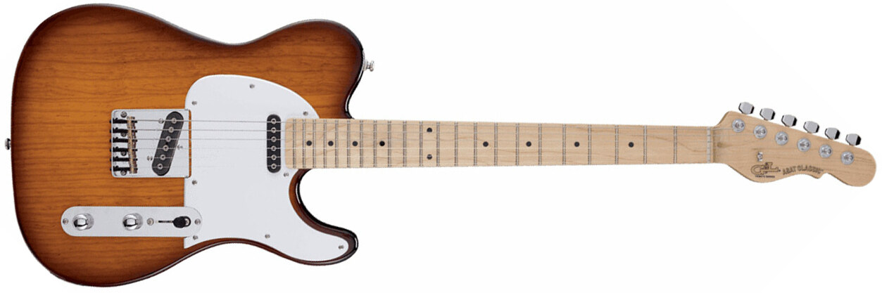 G&l Asat Classic Tribute Mn - Tobacco Sunburst - Televorm elektrische gitaar - Main picture