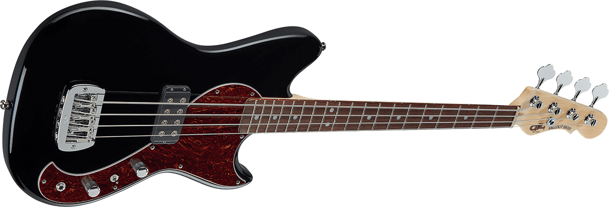 G&l Fallout Shortscale Bass Tribute Jat - Jet Black - Solid body elektrische bas - Variation 2