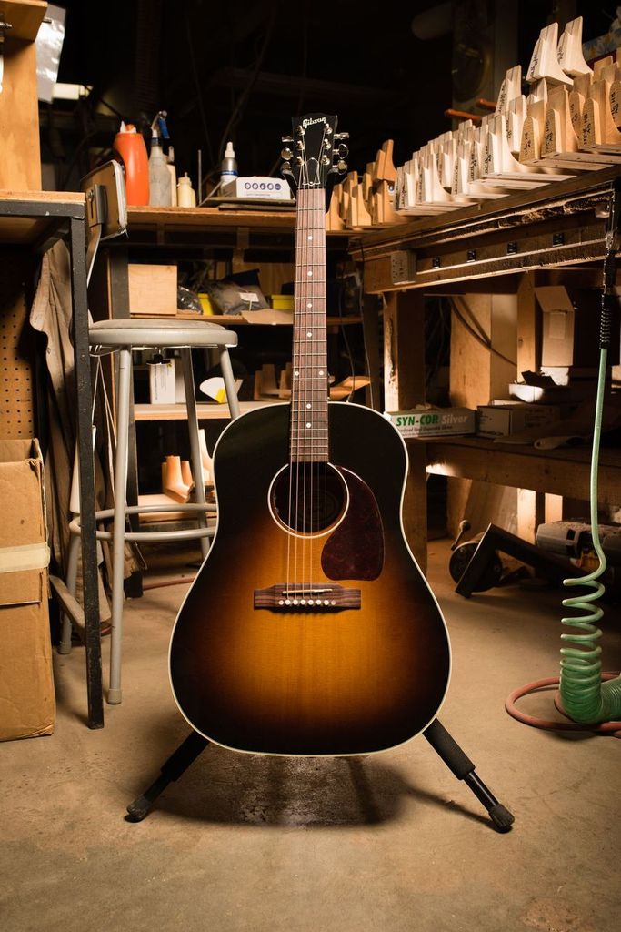 Gibson J-45 50s Original 2020 Dreadnought Epicea Acajou Rw - Vintage Sunburst - Elektro-akoestische gitaar - Variation 3