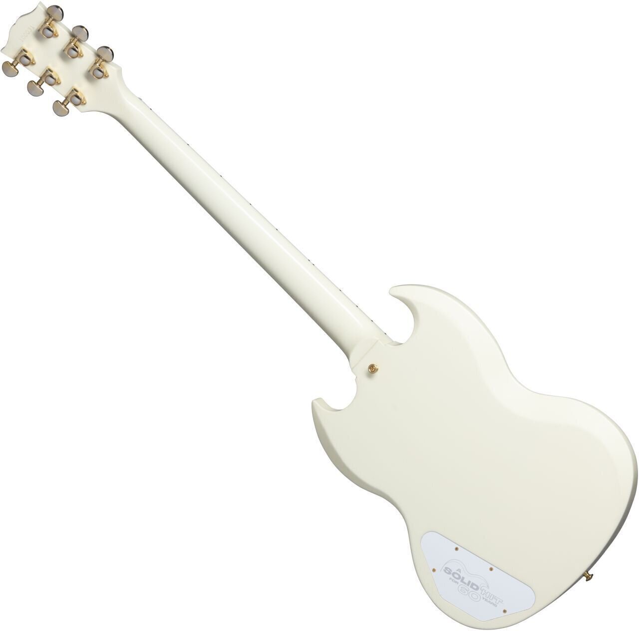 Gibson Sg Les Paul Custom 1961 60th Anniversary 3h Trem Eb - Vos Aged Polaris White - Guitarra eléctrica de doble corte. - Variation 1