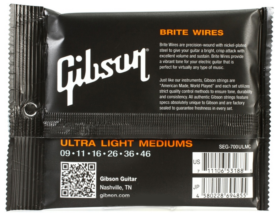 Gibson Jeu De 6 Cordes Electric (6) Brite Wires Seg-700ulmc 09-46 - Elektrische gitaarsnaren - Variation 1