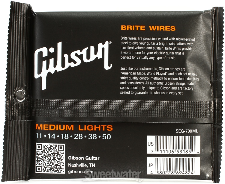 Gibson Jeu De 6 Cordes Electric (6) Brite Wires Seg-700ml 11-50 - Elektrische gitaarsnaren - Variation 1