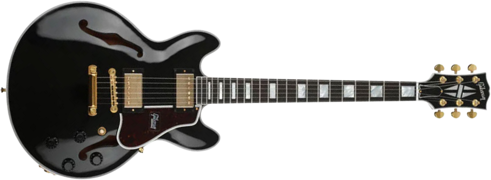 Gibson Custom Shop Cs-356 2h Ht Eb - Ebony - Semi hollow elektriche gitaar - Main picture