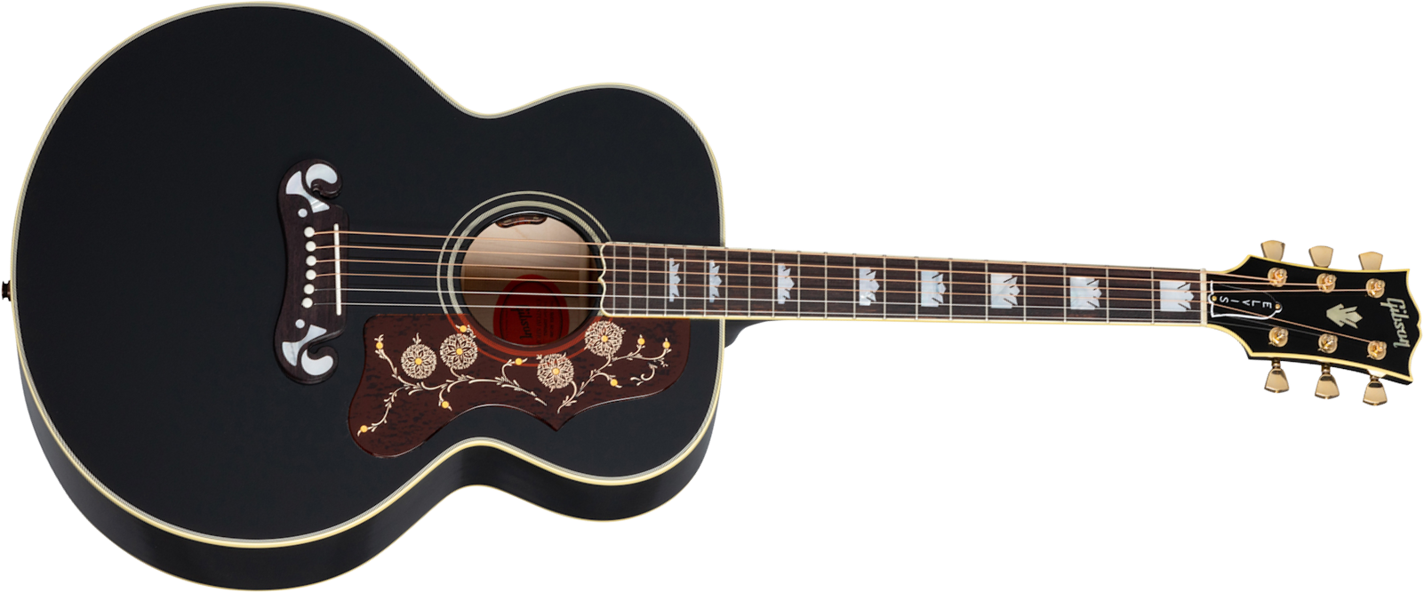 Gibson Custom Shop Elvis Presley Sj-200 Signature Jumbo Epicea Palissandre Rw - Ebony - Westerngitaar & electro - Main picture