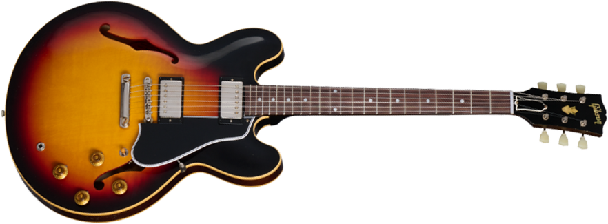 Gibson Custom Shop Es335 1958 Reissue Ltd 2h Ht Rw - Murphy Lab Light Aged Tri-burst - Semi hollow elektriche gitaar - Main picture