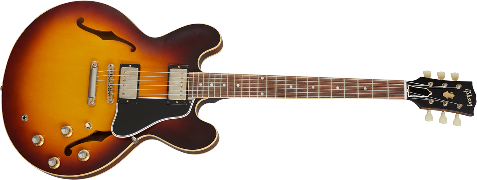 Gibson Custom Shop Historic Es335 Reissue 1961 2h Ht Rw - Vos Vintage Burst - Semi hollow elektriche gitaar - Main picture