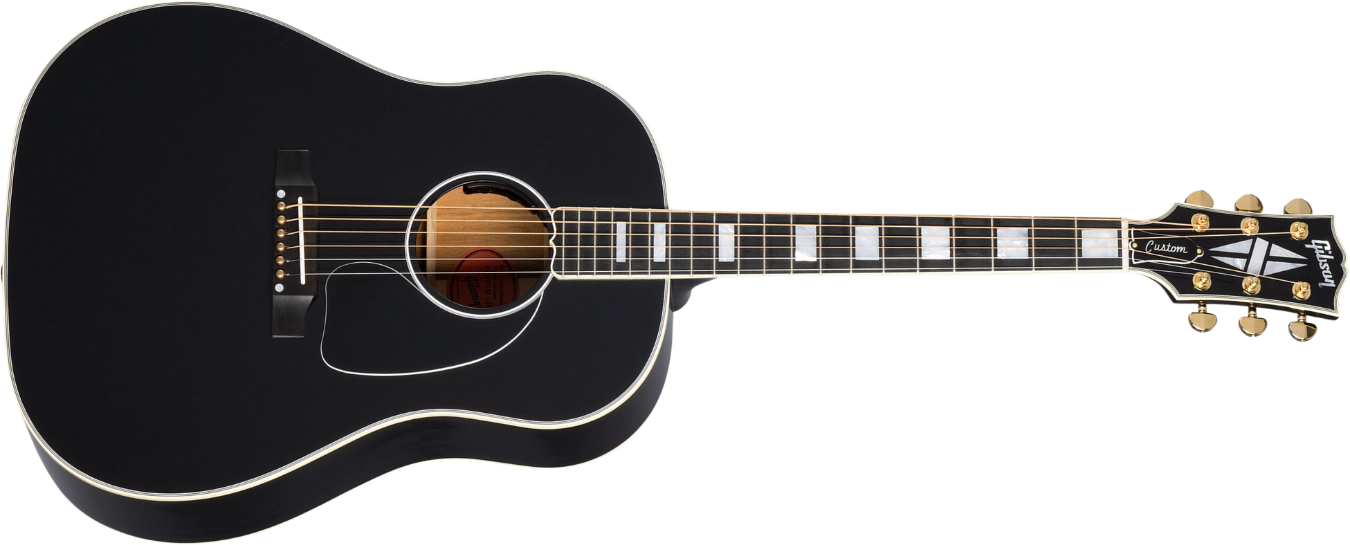 Gibson Custom Shop J-45 Custom Dreadnought Epicea Acajou Eb - Ebony - Westerngitaar & electro - Main picture