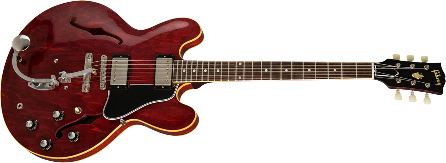 Gibson Custom Shop Jerry Kennedy Es-335 1961 Pretty Woman 2019 Ltd 2h Ht Rw - Aged Faded Cherry - Kenmerkende elektrische gitaar - Main picture