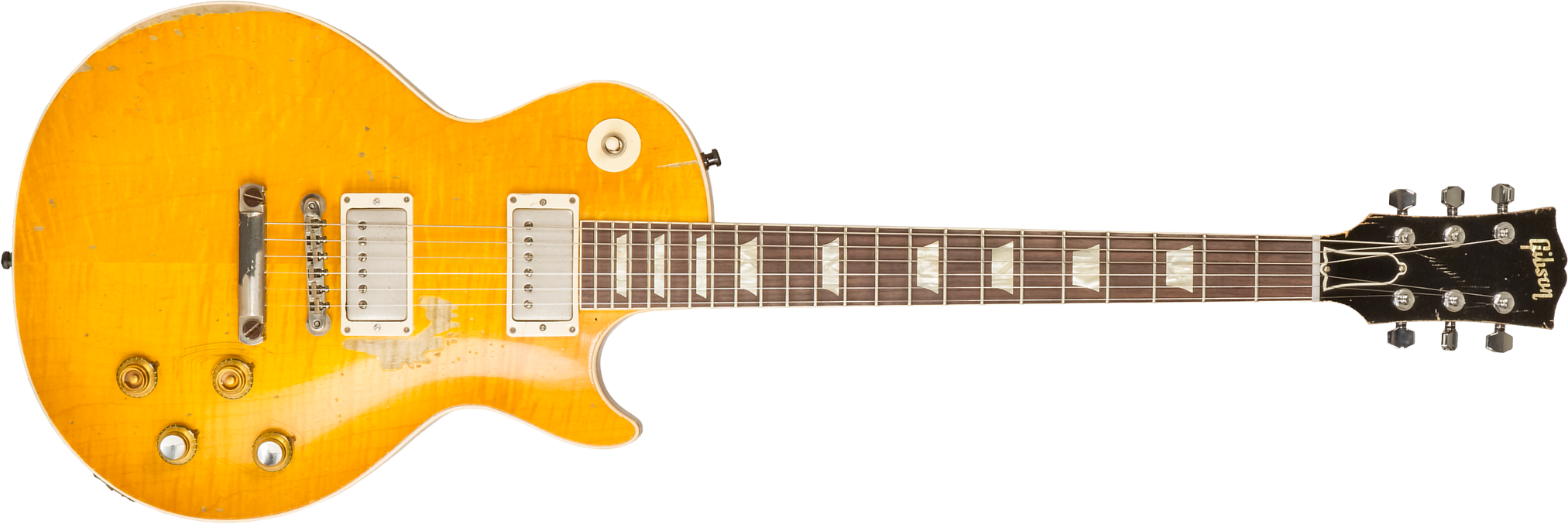 Gibson Custom Shop Kirk Hammett Les Paul Standard Greeny 2h Ht Rw #933631 - Murphy Lab Aged Greeny Burst - Enkel gesneden elektrische gitaar - Main pi