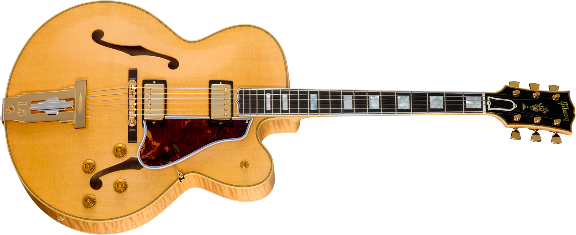Gibson Custom Shop L5 Ces 1957 Reissue 2h Ht Eb - Vos Antique Natural - Hollow Body elektrische gitaar - Main picture