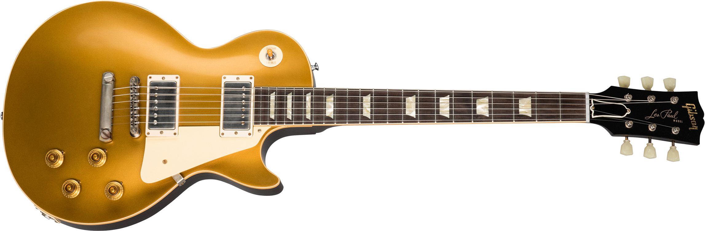 Gibson Custom Shop Les Paul Goldtop 1957 Reissue 2019 2h Ht Rw - Vos Double Gold With Dark Back - Enkel gesneden elektrische gitaar - Main picture
