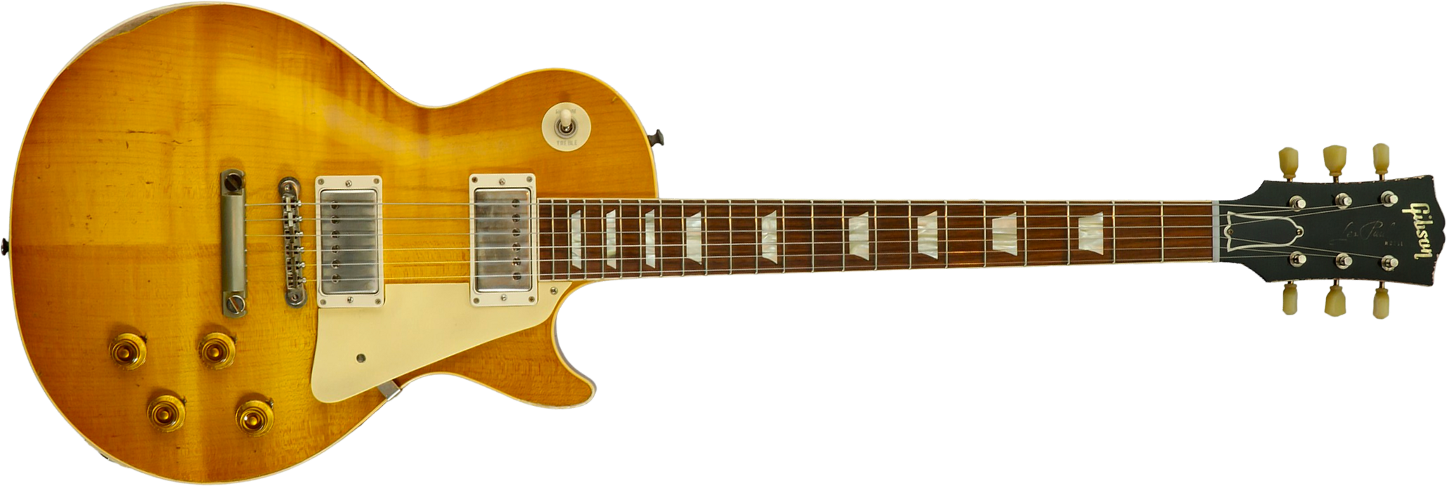 Gibson Custom Shop Les Paul Standard 1958 Reissue 2h Ht Rw #83205 - Murphy Lab Heavy Aged Lemon Burst - Single cut gitaar - Main picture