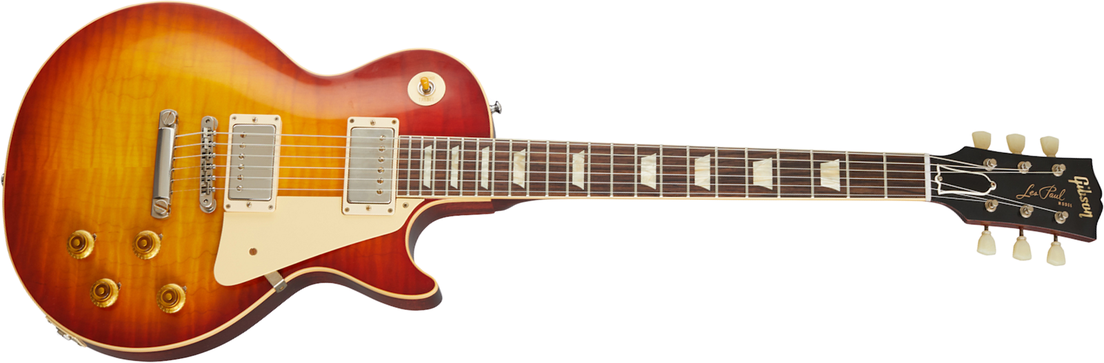 Gibson Custom Shop Les Paul Standard 1959 Reissue 2020 2h Ht Rw - Vos Washed Cherry Sunburst - Enkel gesneden elektrische gitaar - Main picture