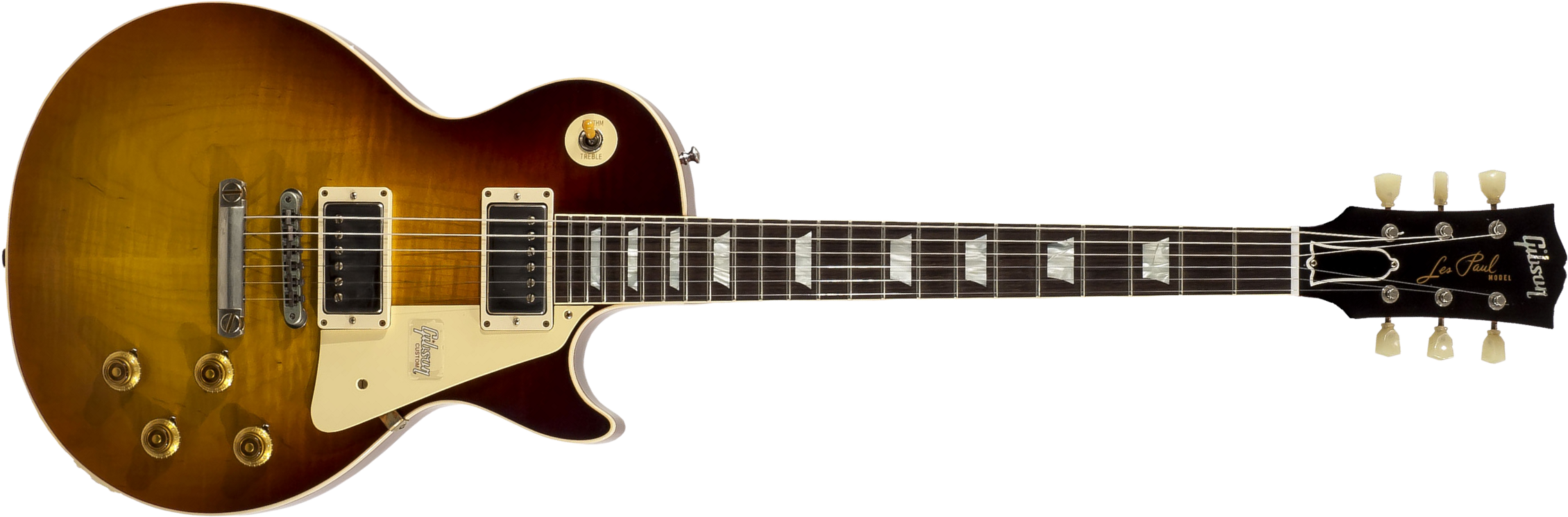 Gibson Custom Shop Les Paul Standard 1959 Reissue 2020 2h Ht Rw - Gloss Dark Bourbon Fade - Enkel gesneden elektrische gitaar - Main picture