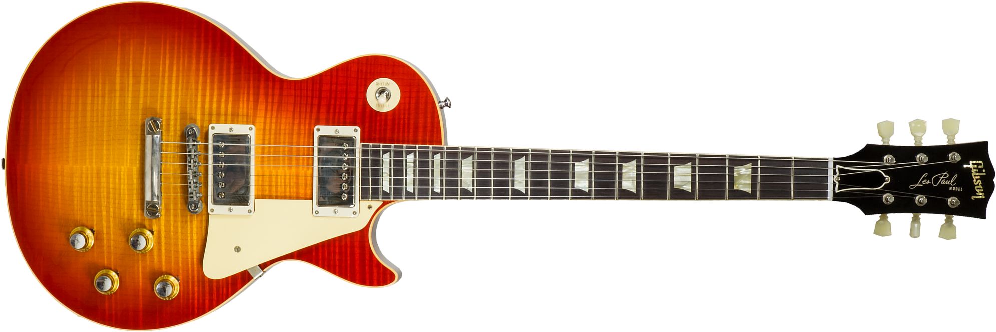 Gibson Custom Shop Les Paul Standard 1960 Reissue 2h Ht Rw #03222 - Vos Tangerine Burst - Enkel gesneden elektrische gitaar - Main picture