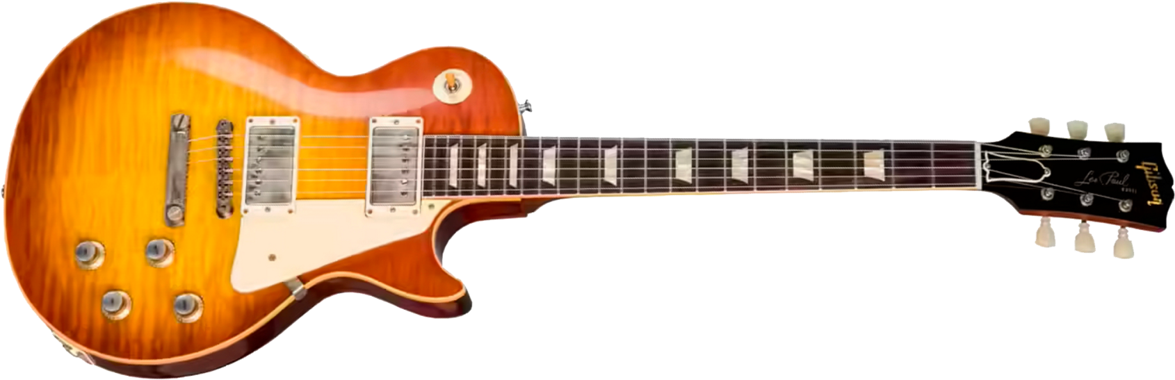 Gibson Custom Shop Les Paul Standard 1960 Reissue 2h Ht Rw #04234 - Vos Tangerine Burst - Single cut gitaar - Main picture
