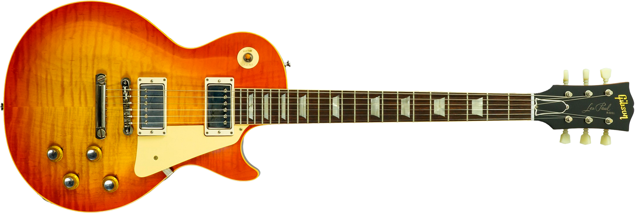 Gibson Custom Shop Les Paul Standard 1960 Reissue 2h Ht Rw #04495 - Vos Tangerine Burst - Single cut gitaar - Main picture